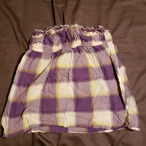 Plaid Purple Tube Top